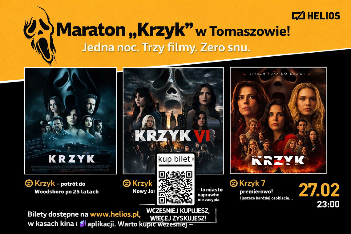 Trzy filmy, jedna noc, jeden Ghostface