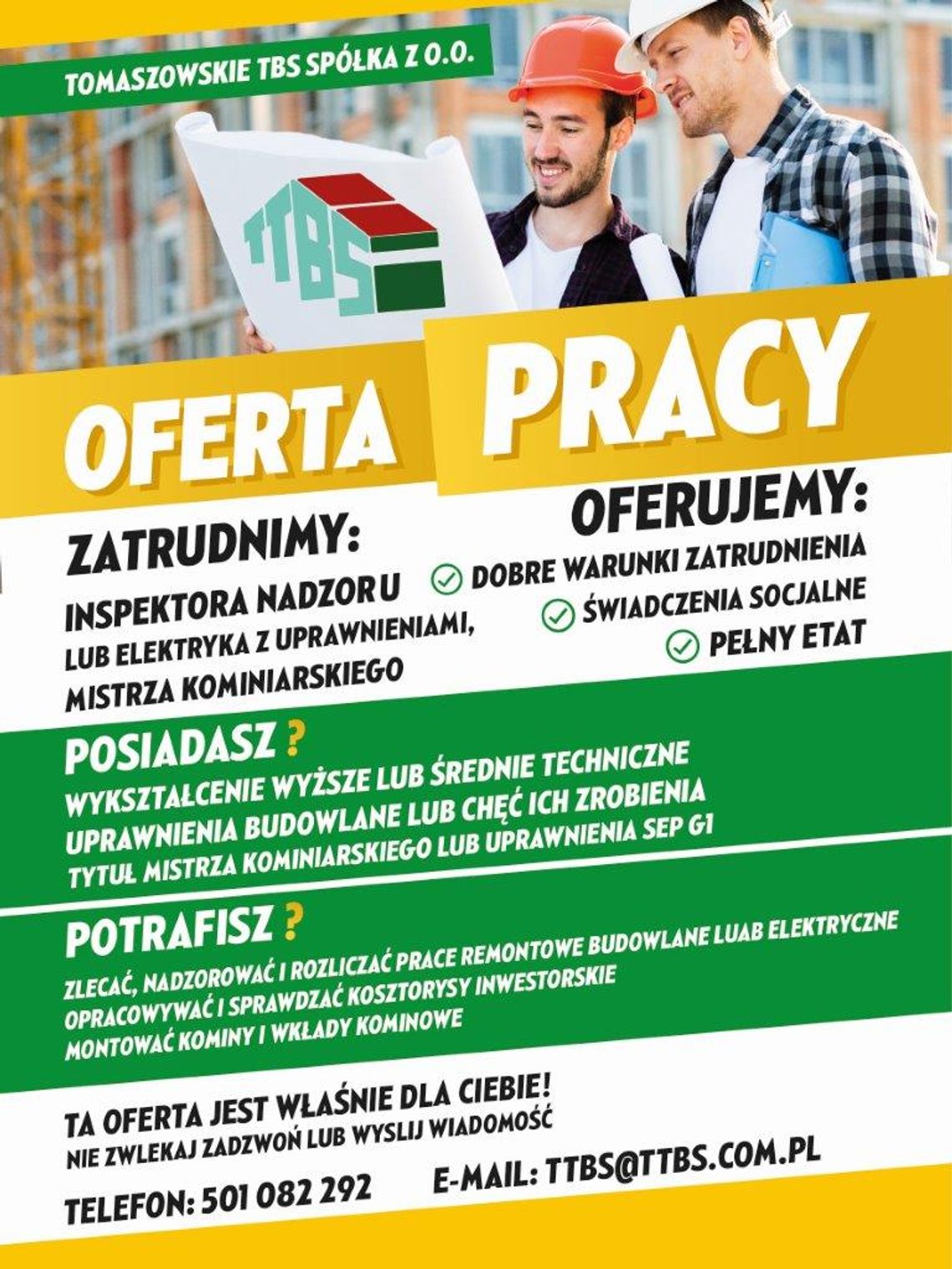 TTBS zatrudni