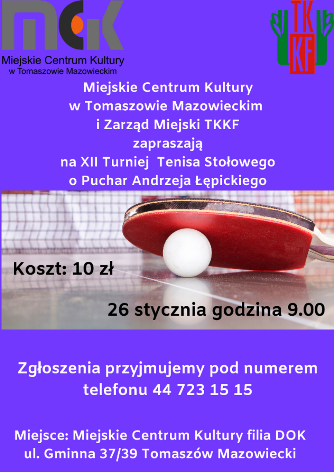 Turniej Tenisa Stołowego o Puchar Andrzeja Łępickiego