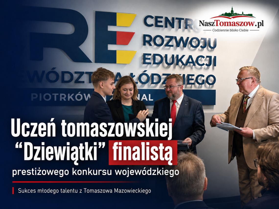 Uczeń tomaszowskiej „Dziewiątki” finalistą prestiżowego konkursu wojewódzkiego Uczeń tomaszowskiej „Dziewiątki” finalistą prestiżowego konkursu wojewódzkiego