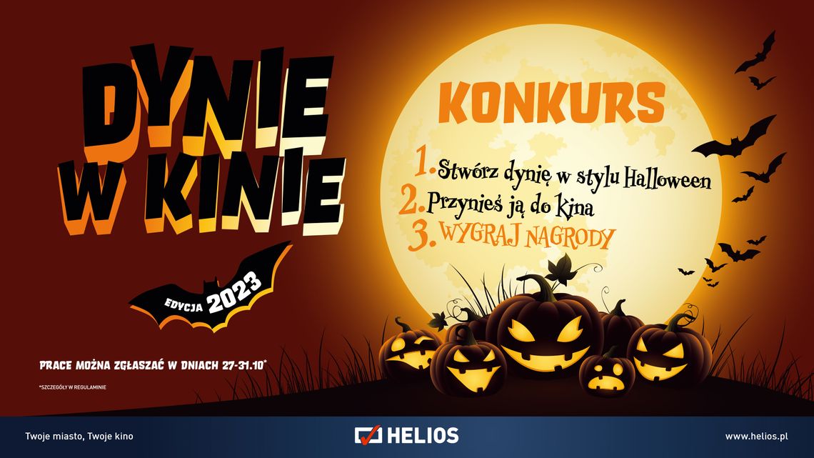 „Udekoruj kino swoją dynią”  – akcja kina Helios z okazji Halloween!