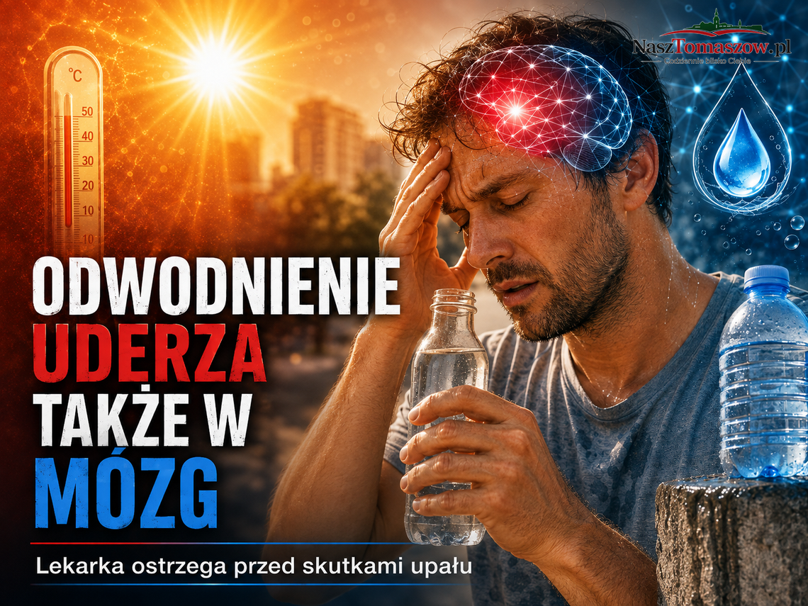 Upał potrafi „uderzyć” także w mózg. Lekarka ostrzega przed skutkami odwodnienia