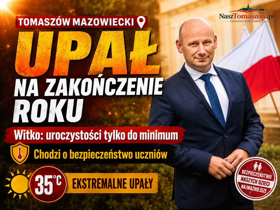 Upał zamiast akademii. Prezydent apeluje: zakończenia roku szkolnego tylko w niezbędnym minimum