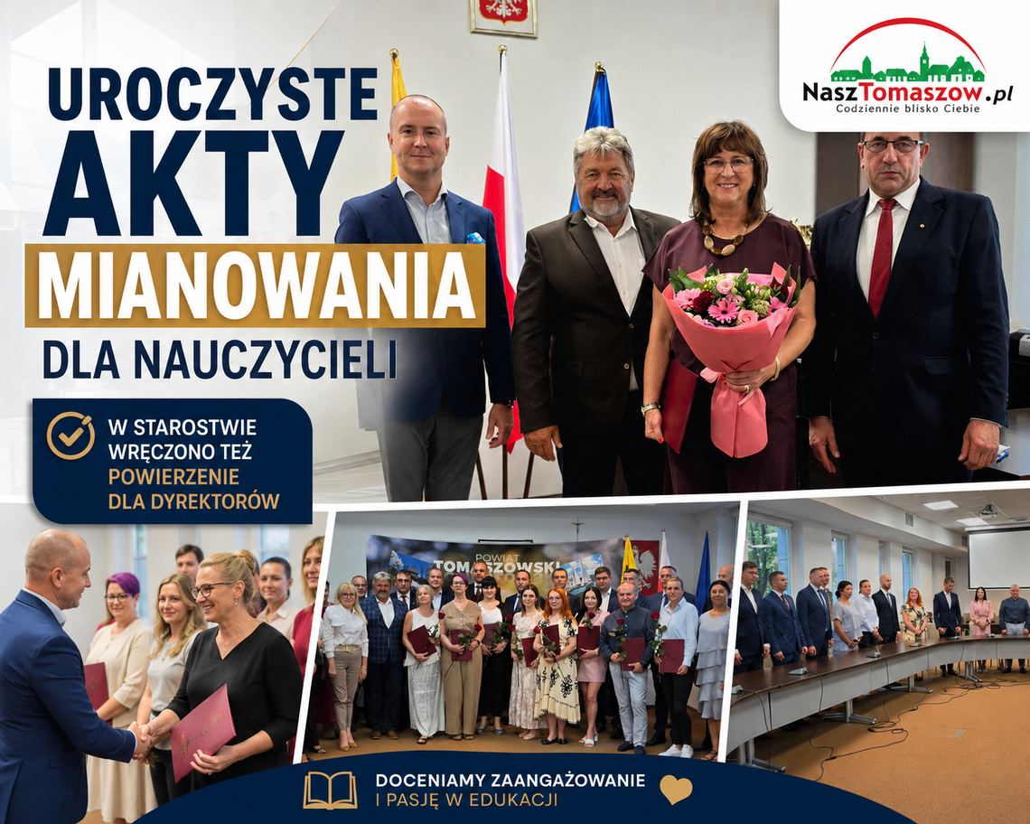 Uroczyste akty mianowania dla nauczycieli. W starostwie wręczono też powierzenie dla dyrektor Uroczyste akty mianowania dla nauczycieli. W starostwie wręczono też powierzenie dla dyrektor