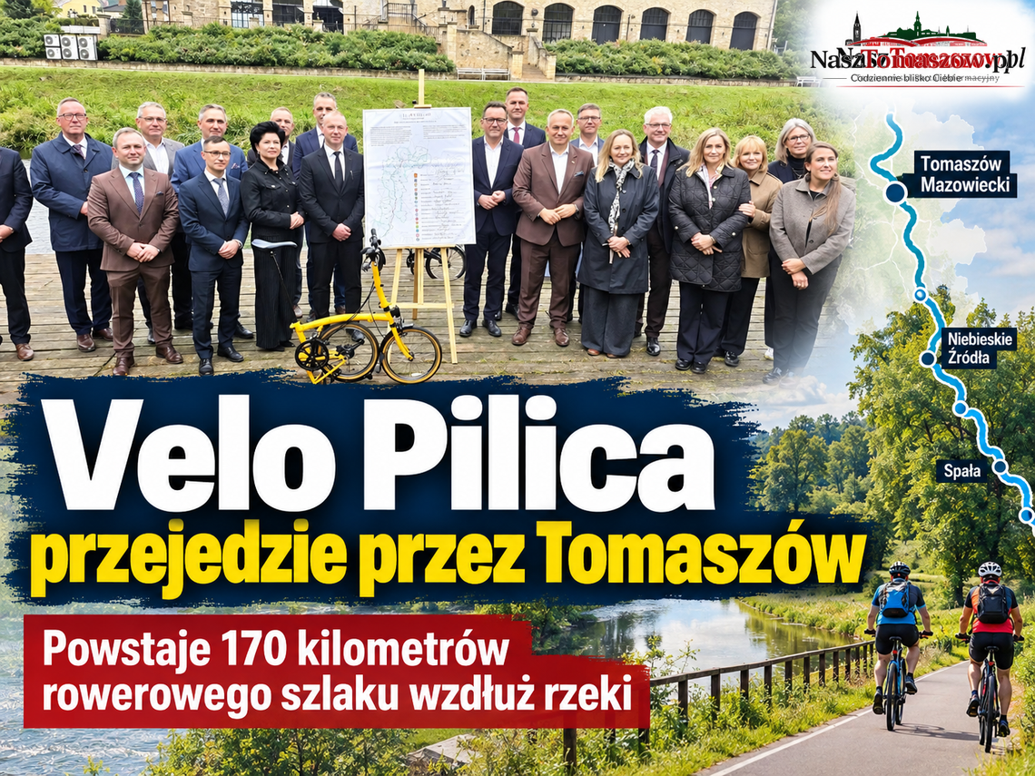 Velo Pilica przejedzie przez Tomaszów. Powstaje 170 kilometrów rowerowego szlaku wzdłuż rzeki