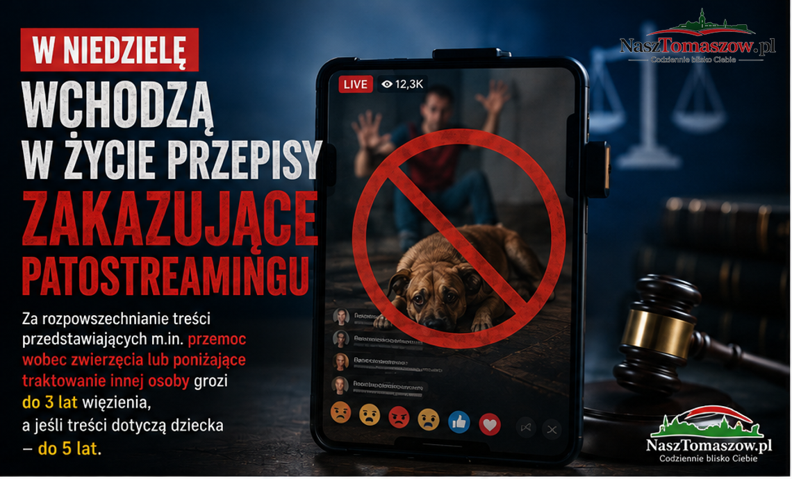 W niedzielę wchodzą w życie przepisy zakazujące patostreamingu W niedzielę wchodzą w życie przepisy zakazujące patostreamingu
