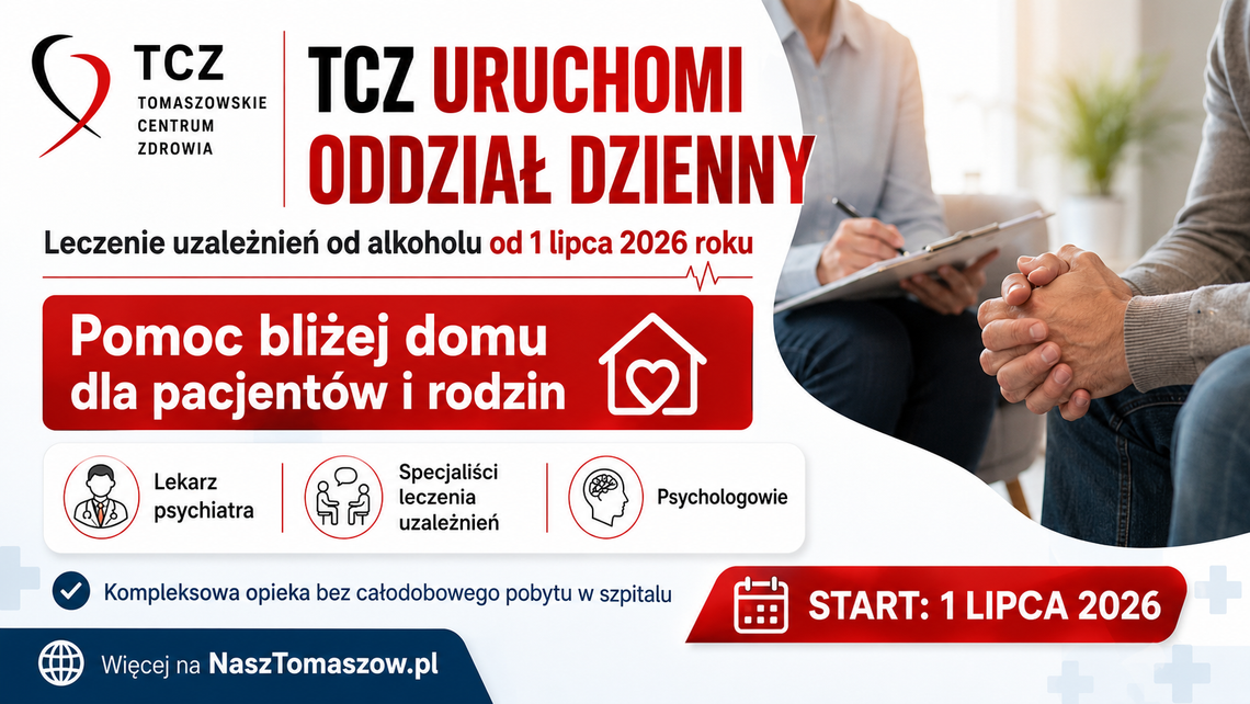 W Tomaszowie Mazowieckim powstanie dzienny oddział leczenia uzależnień od alkoholu