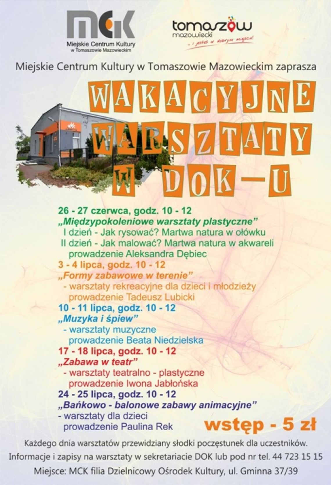 WAKACYJNE WARSZTATY w DOK