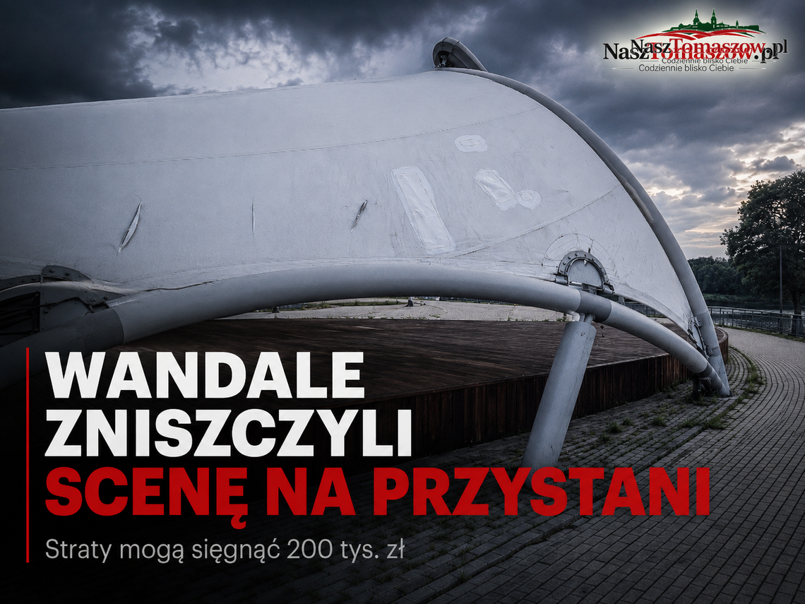 Wandale zniszczyli scenę na Przystani. Straty mogą sięgnąć 200 tysięcy złotych