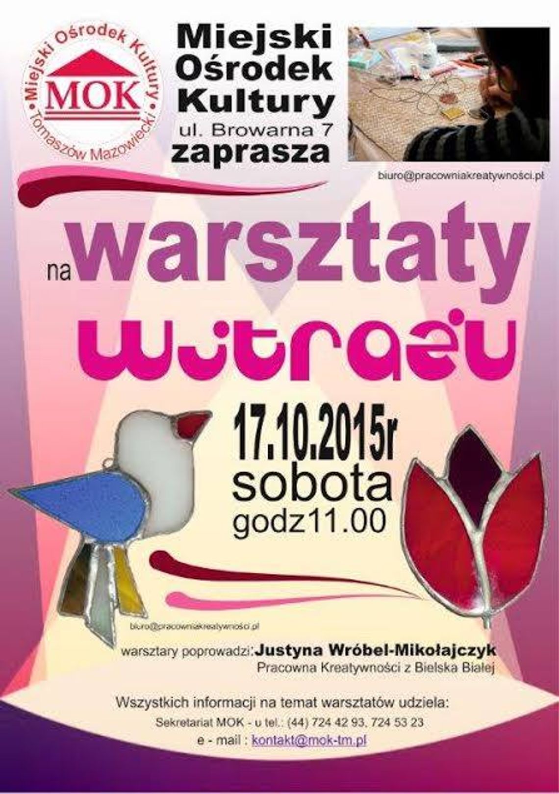 WARSZTATY WITRAŻU w MIEJSKIM OŚRODKU KULTURY