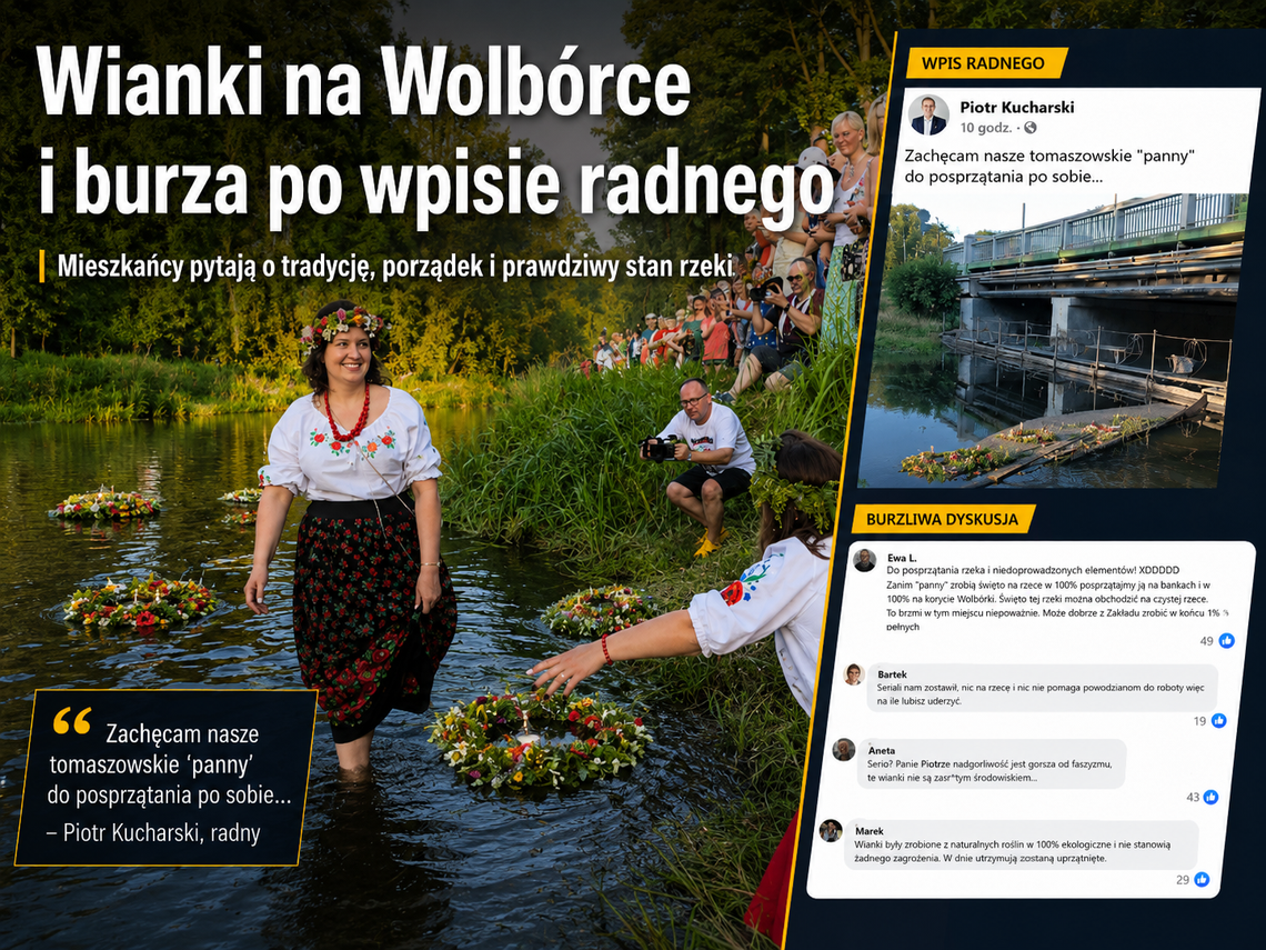 Wianki na Wolbórce, polityczna szpilka i rzeka, która naprawdę woła o pomoc Wianki na Wolbórce, polityczna szpilka i rzeka, która naprawdę woła o pomoc