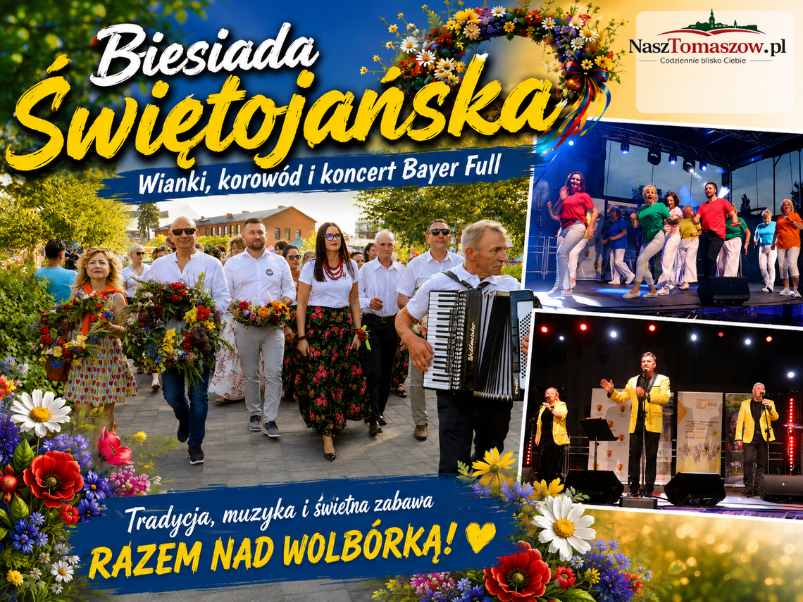 Wianki popłynęły Wolbórką. Biesiada Świętojańska połączyła tradycję, muzykę i rodzinną zabawę Wianki popłynęły Wolbórką. Biesiada Świętojańska połączyła tradycję, muzykę i rodzinną zabawę