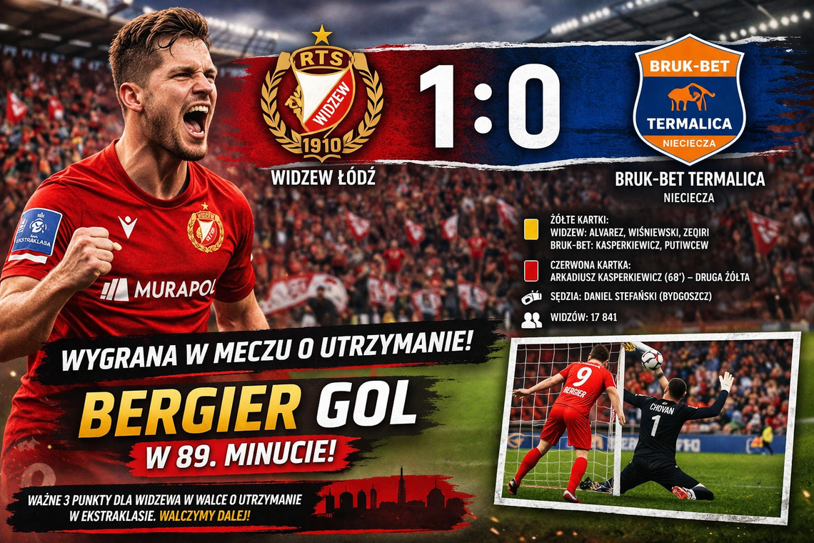 Widzew Łódź wygrywa w meczu o życie Widzew Łódź wygrywa w meczu o życie