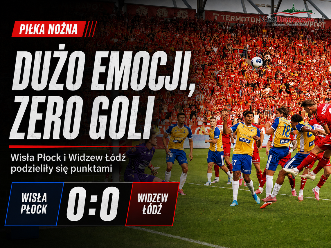 Widzew nadal bez wygranej. Bezbramkowy remis po emocjonującym meczu w Płocku Widzew nadal bez wygranej. Bezbramkowy remis po emocjonującym meczu w Płocku