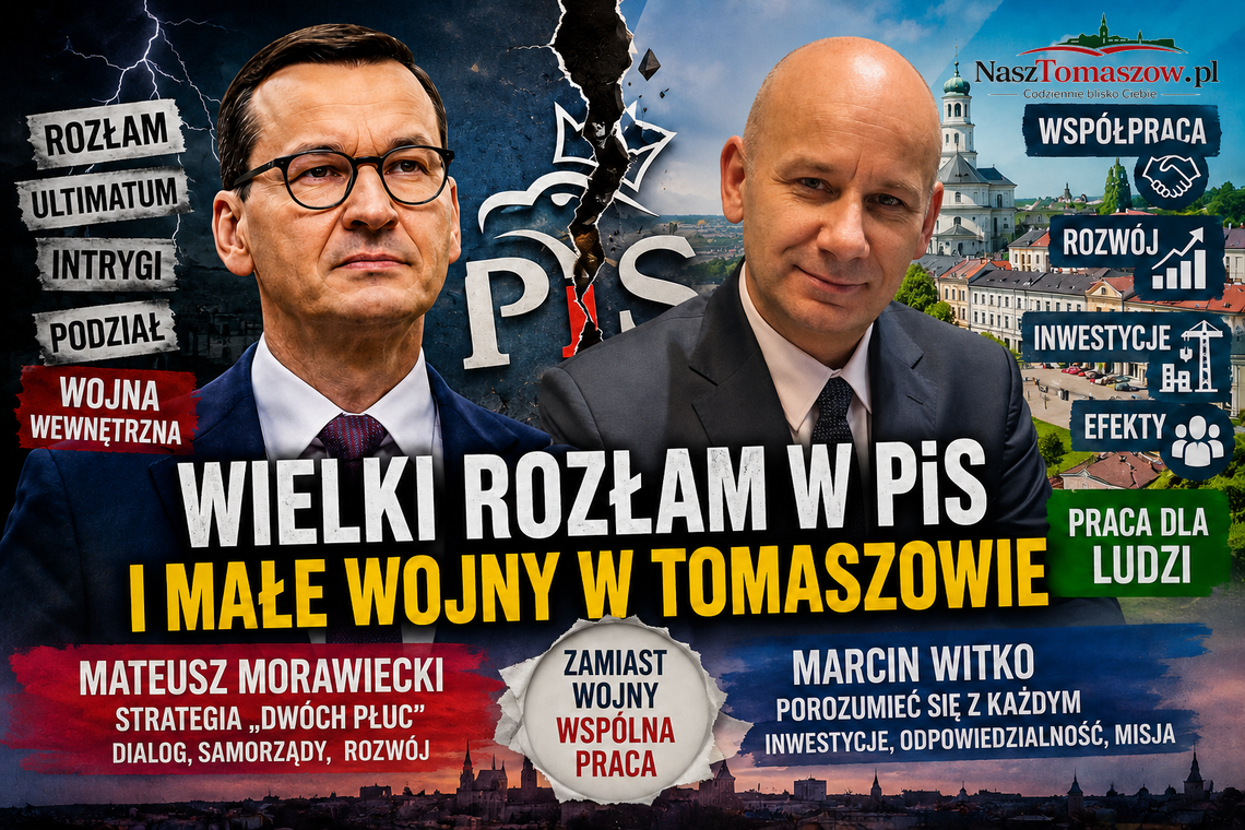 Wielki rozłam w PiS i małe wojny w Tomaszowie. Jedni budują mosty, inni potrzebują wrogów Wielki rozłam w PiS i małe wojny w Tomaszowie. Jedni budują mosty, inni potrzebują wrogów