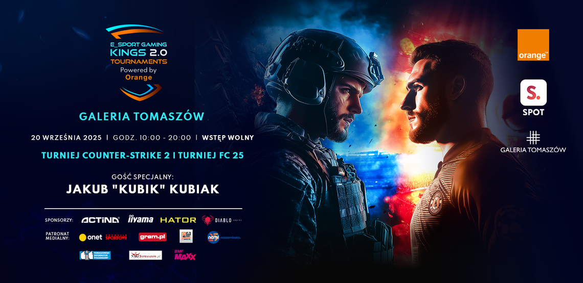 WIELKI TURNIEJ E-SPORT GAMING KINGS TOURNAMENTS 2.0 POWERED BY ORANGE PONOWNIE W GALERII TOMASZÓW
