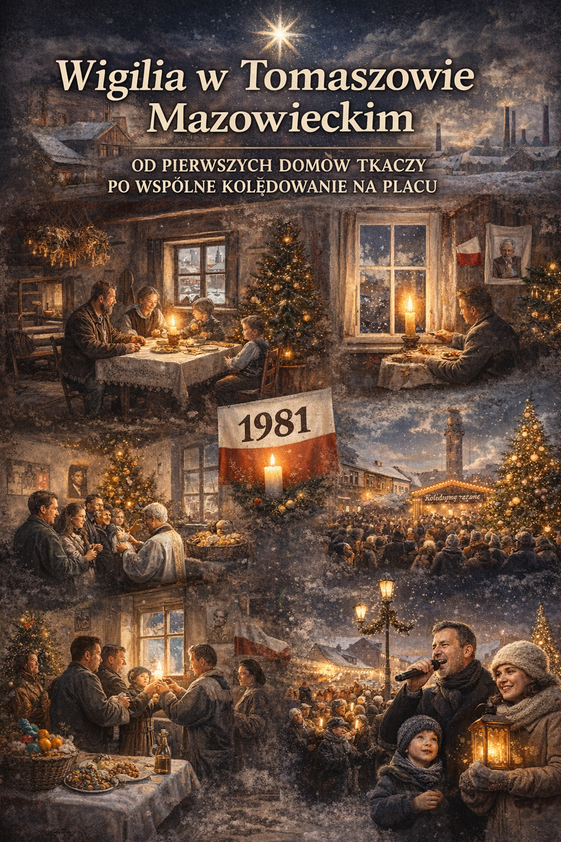 Wigilia w Tomaszowie Mazowieckim: od pierwszych domów tkaczy po wspólne kolędowanie na placu