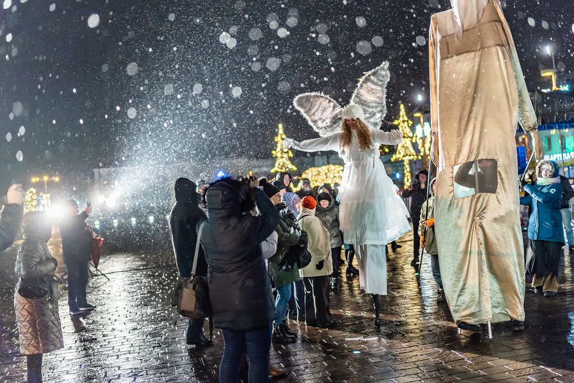 Wigilijne świętowanie na Placu Kościuszki