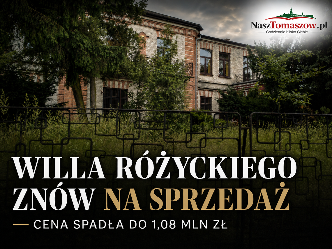 Willa Różyckiego znów na sprzedaż. Cena spadła do 1,08 mln zł. Czy tym razem znajdzie się kupiec? Willa Różyckiego znów na sprzedaż. Cena spadła do 1,08 mln zł. Czy tym razem znajdzie się kupiec?