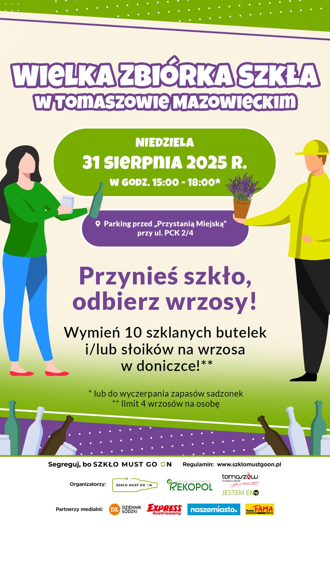 Wrzosy za szkło – Wielka Zbiórka w Tomaszowie Mazowieckim już w niedzielę! Wrzosy za szkło – Wielka Zbiórka w Tomaszowie Mazowieckim już w niedzielę!