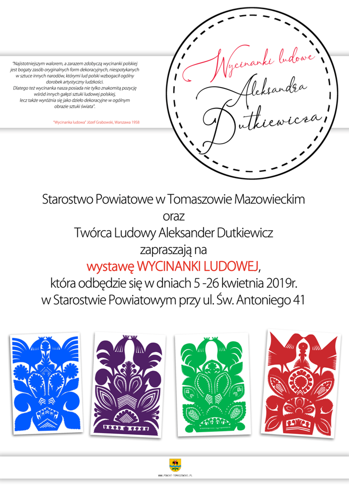 Wycinanki ludowe w Starostwie Powiatowym