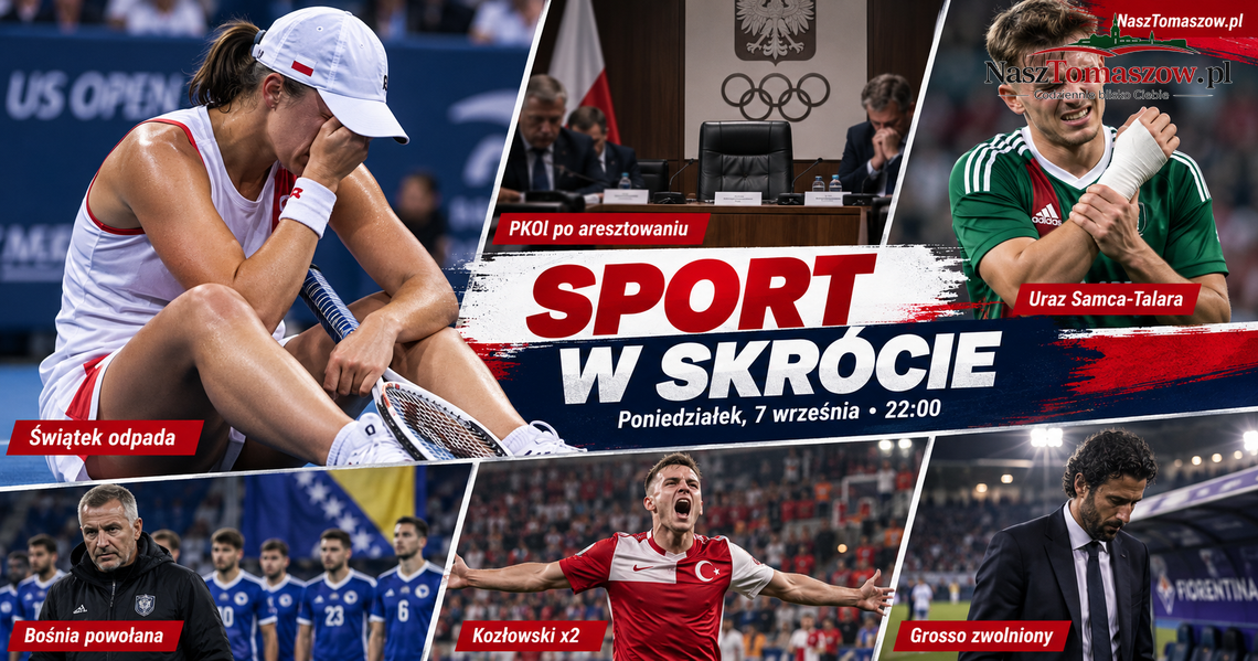 Wydarzenia sportowe w skrócie. Poniedziałek, 7 września, godz. 22.00 Wydarzenia sportowe w skrócie. Poniedziałek, 7 września, godz. 22.00