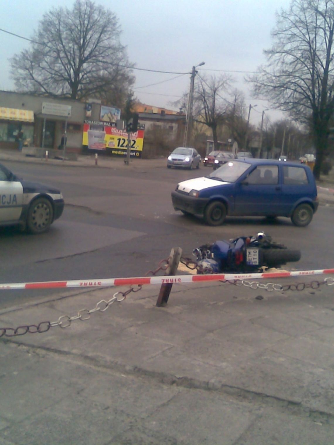 Wymusił na motocykliście