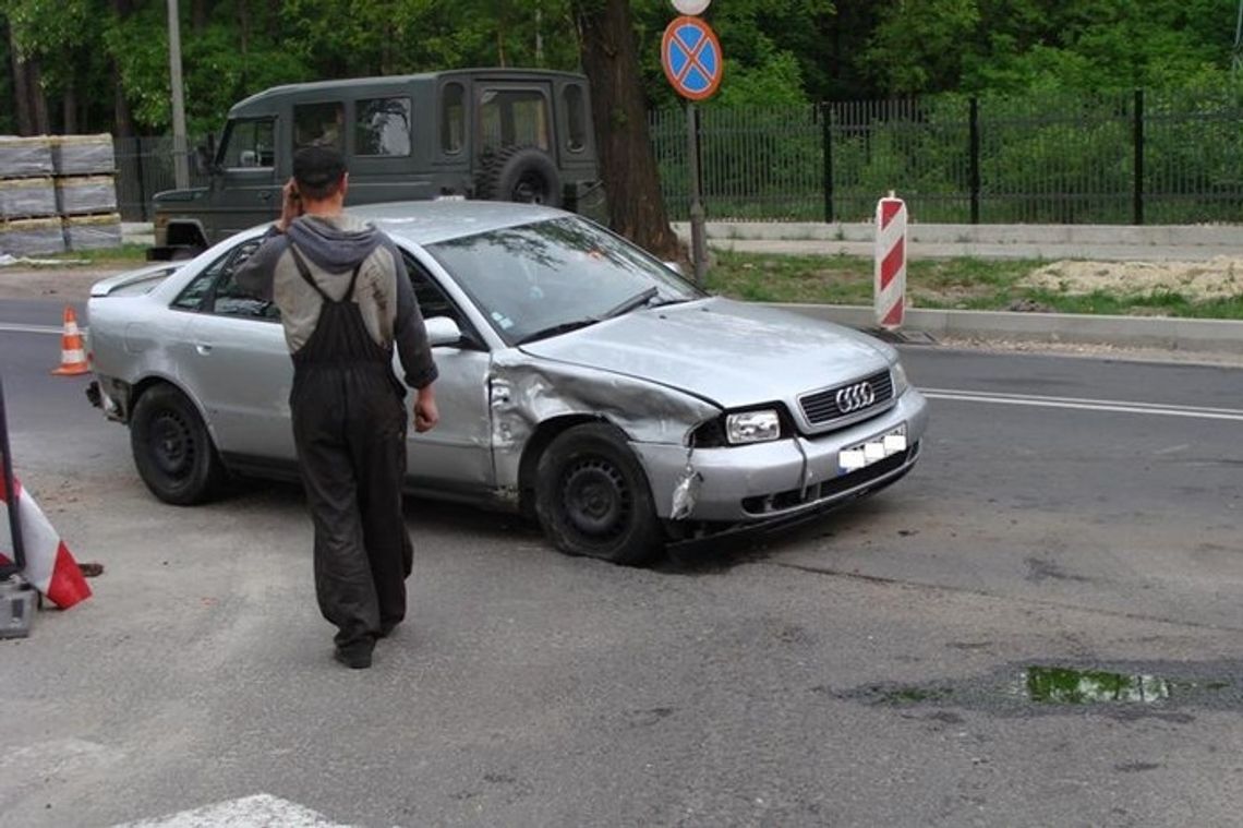 Wypadek obok jednostki