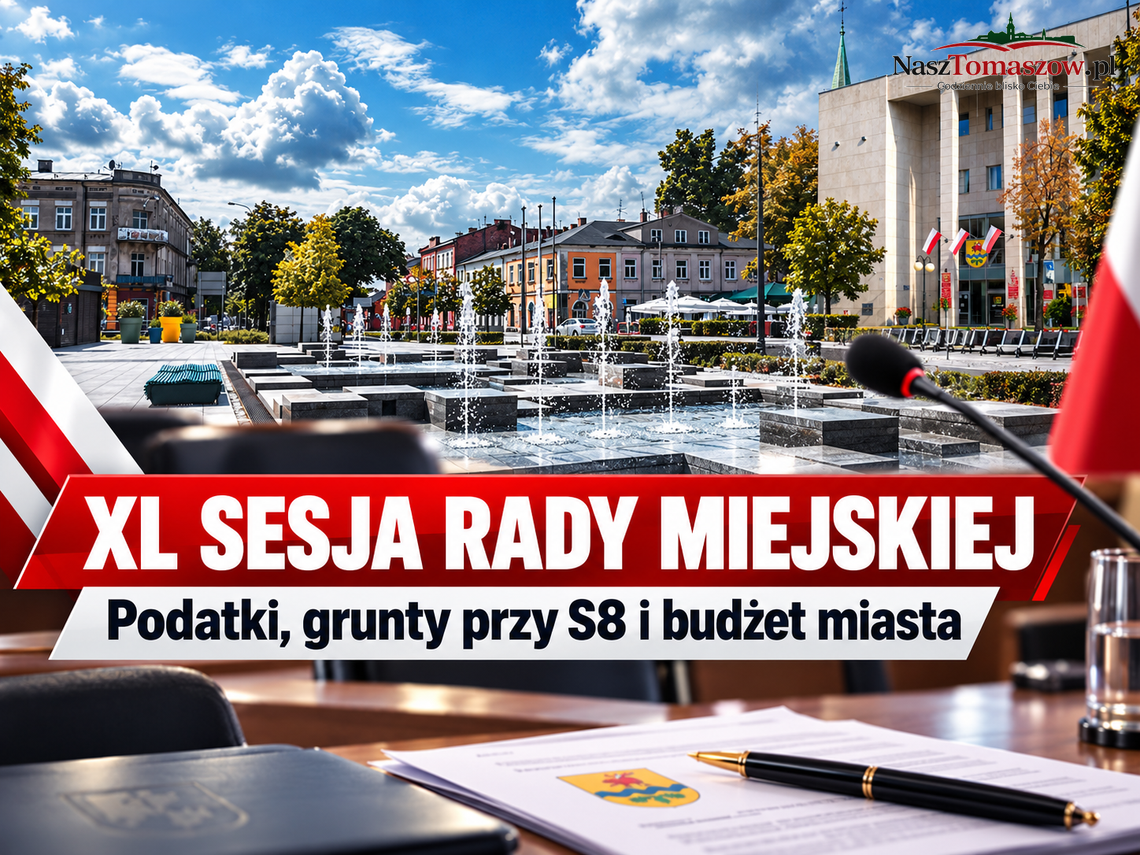 Wyższy podatek od nieruchomości, sprzedaż gruntów przy S8 i zmiany w budżecie. Co zdecydują radni Tomaszowa?
