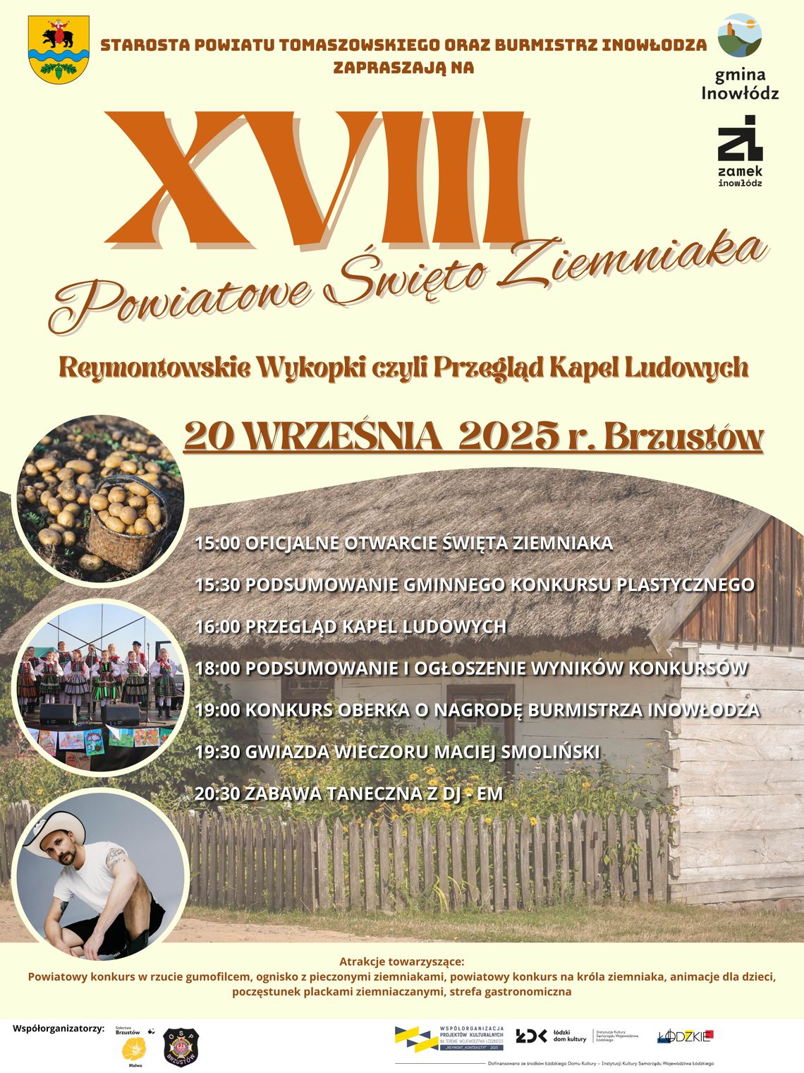 XVIII Powiatowe Święto Ziemniaka w Brzustowie: „Reymontowskie Wykopki” i Przegląd Kapel Ludowych