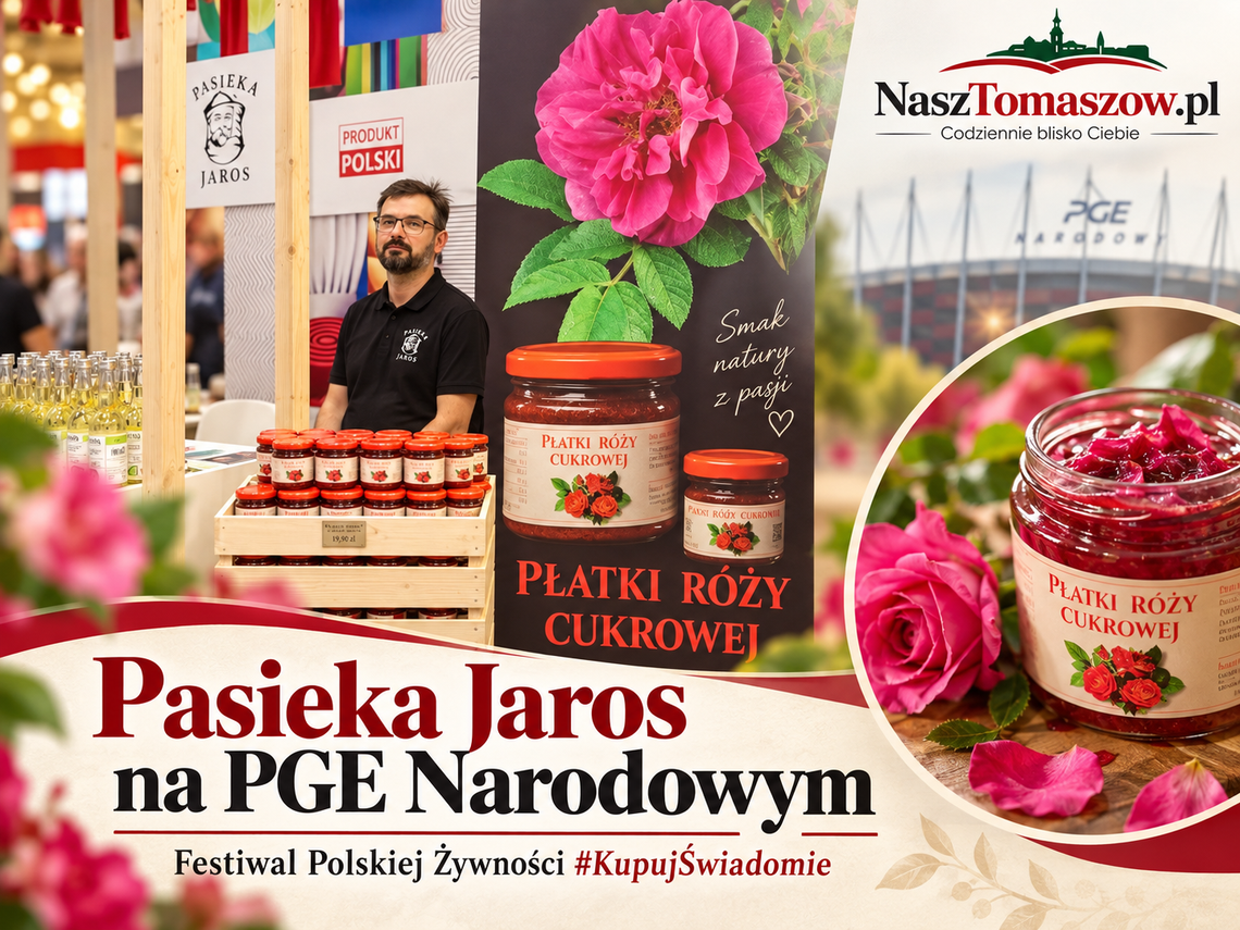 Z Łaziska na PGE Narodowy. Pasieka Jaros prezentuje smaki spod Tomaszowa w Warszawie
