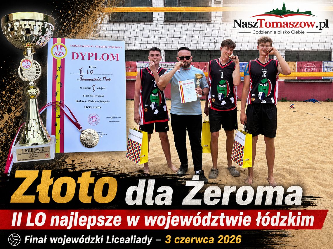Z piasku na krajowy finał. Siatkarze z II LO najlepsi w województwie łódzkim Z piasku na krajowy finał. Siatkarze z II LO najlepsi w województwie łódzkim