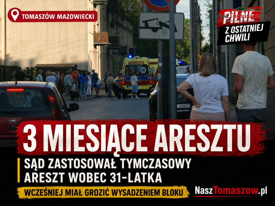 Zabarykadował się i groził eksplozją gazu. Prokuratura ujawnia szczegóły dramatycznej akcji w Tomaszowie Zabarykadował się i groził eksplozją gazu. Prokuratura ujawnia szczegóły dramatycznej akcji w Tomaszowie