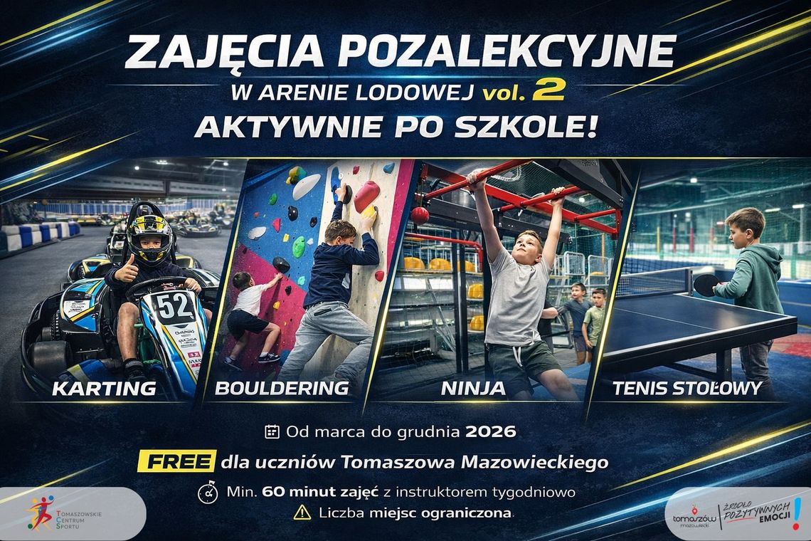 Zajęcia pozalekcyjne wracają do Areny Lodowej. Tomaszowscy uczniowie znów aktywnie po lekcjach