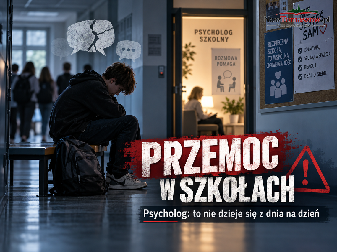 Zanim dochodzi do tragedii, ktoś wcześniej woła o pomoc. Psycholog o przemocy w szkołach: dorośli często nie reagują