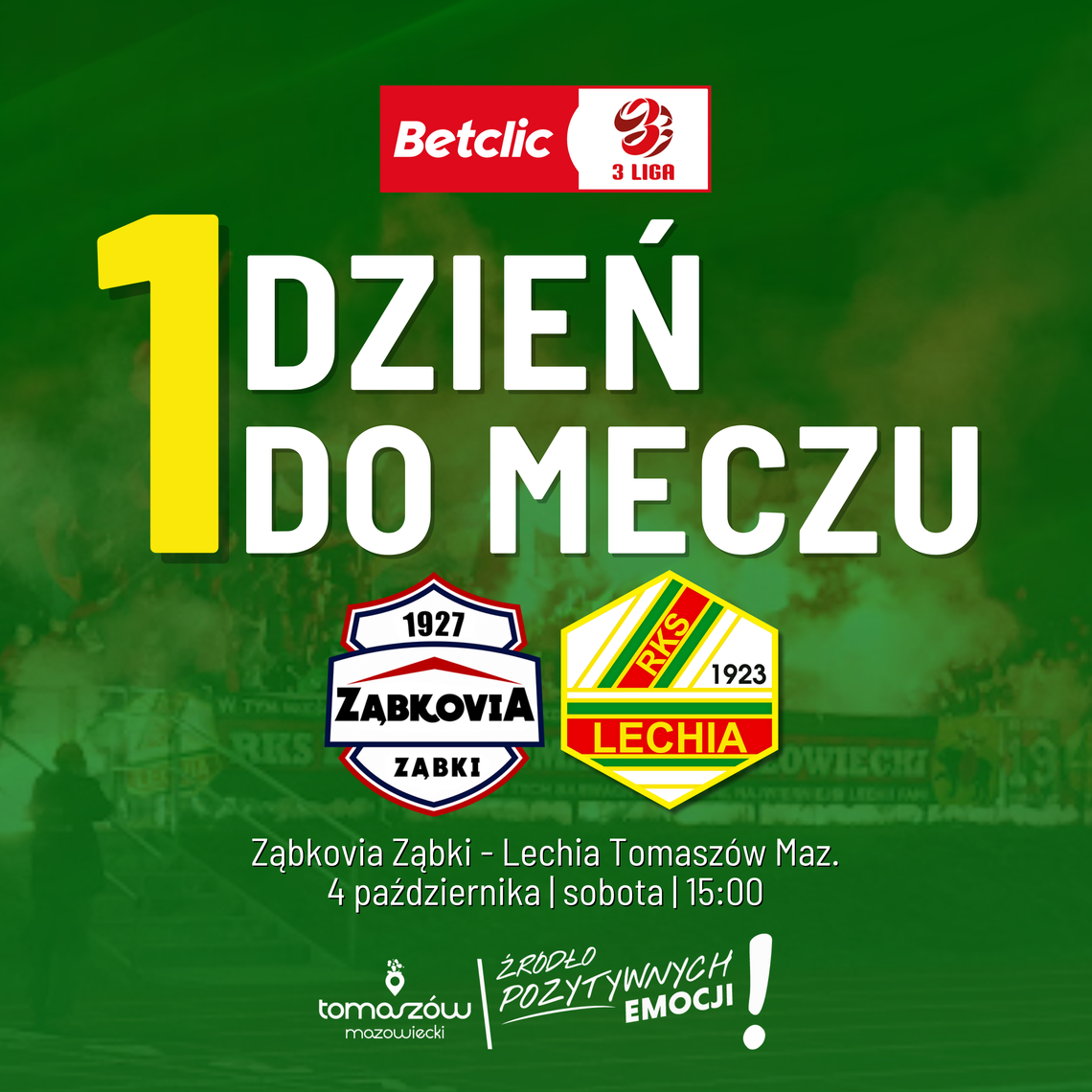 Zapowiedź: Ząbkovia Ząbki – Lechia Tomaszów Mazowiecki (sobota, 4.10, godz. 15:00)