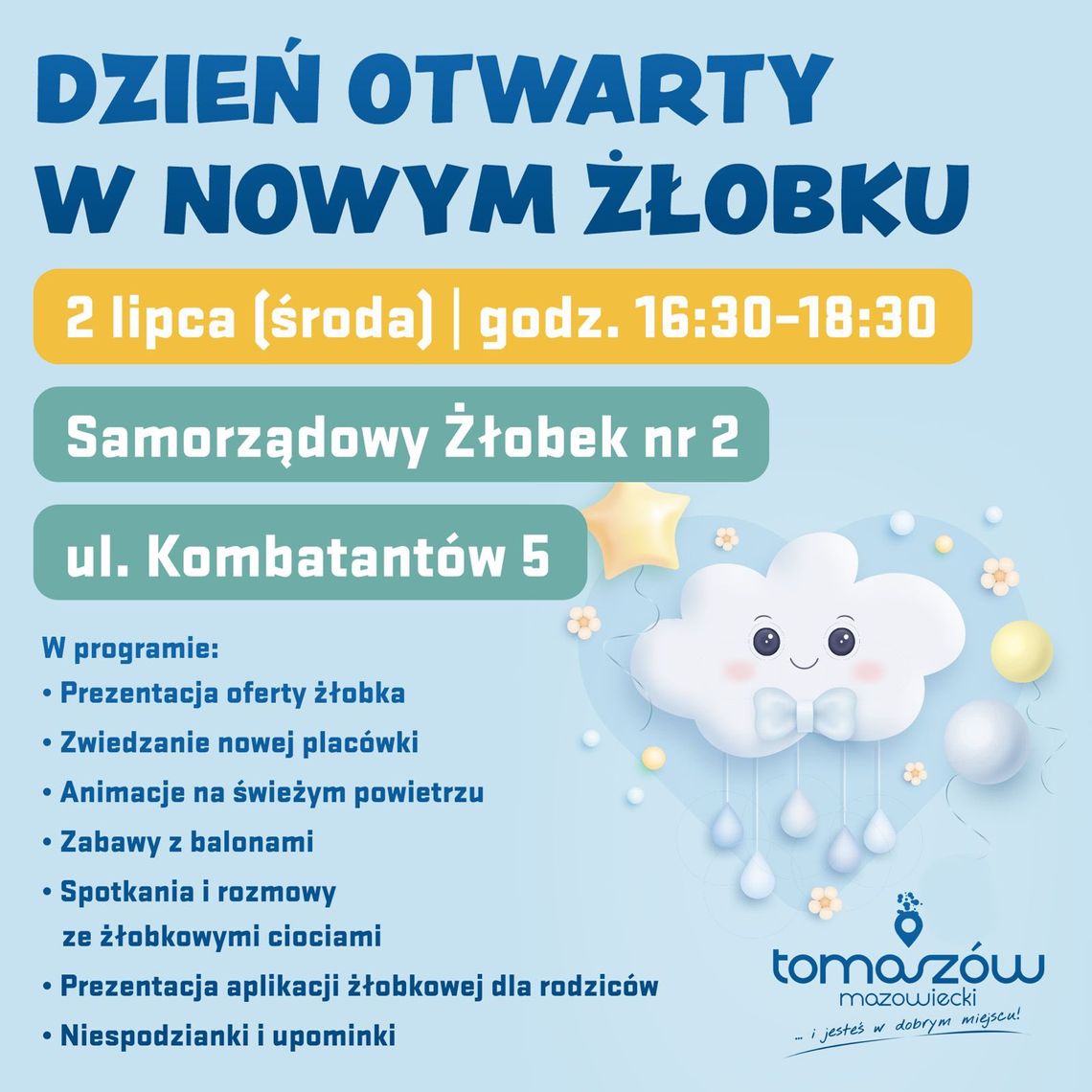 Zapraszamy na dzień otwarty w żłobku na Niebrowie!