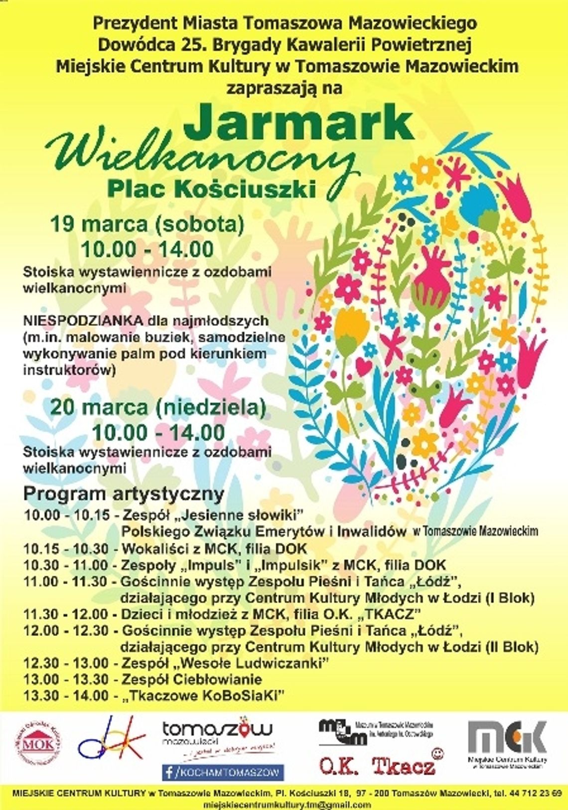 Zapraszamy na Jarmark Wielkanocny Zapraszamy na Jarmark Wielkanocny