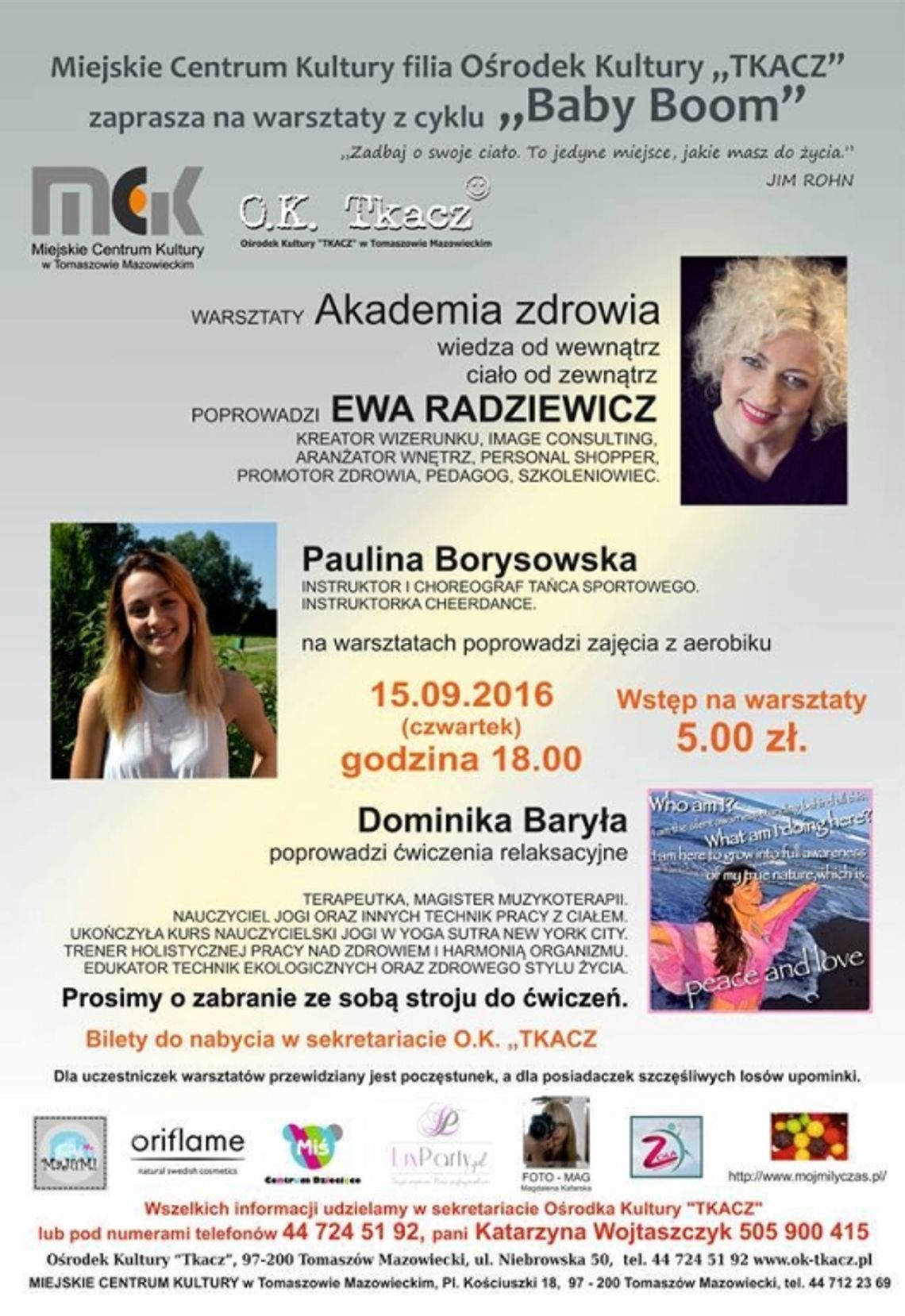 Zapraszamy na kolejne warsztaty "Baby Boom" Zapraszamy na kolejne warsztaty "Baby Boom"