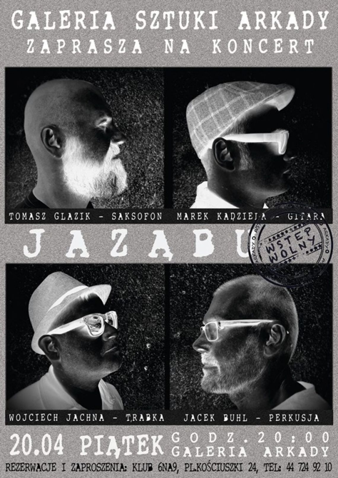 Zapraszamy na koncert jazzowy do Arkad