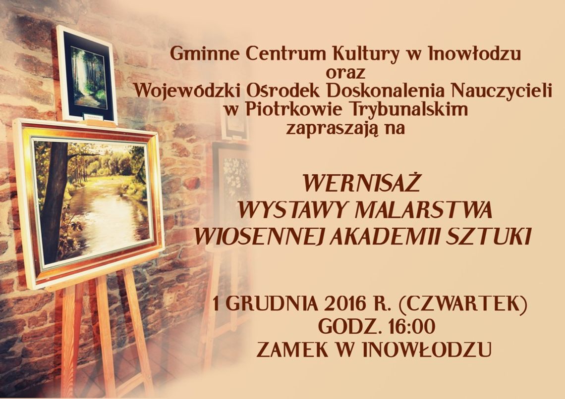 Zapraszamy na malarski wernisaż