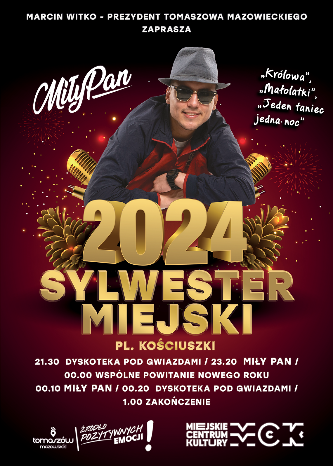 Zapraszamy na Miejskiego Sylwestra 2024!