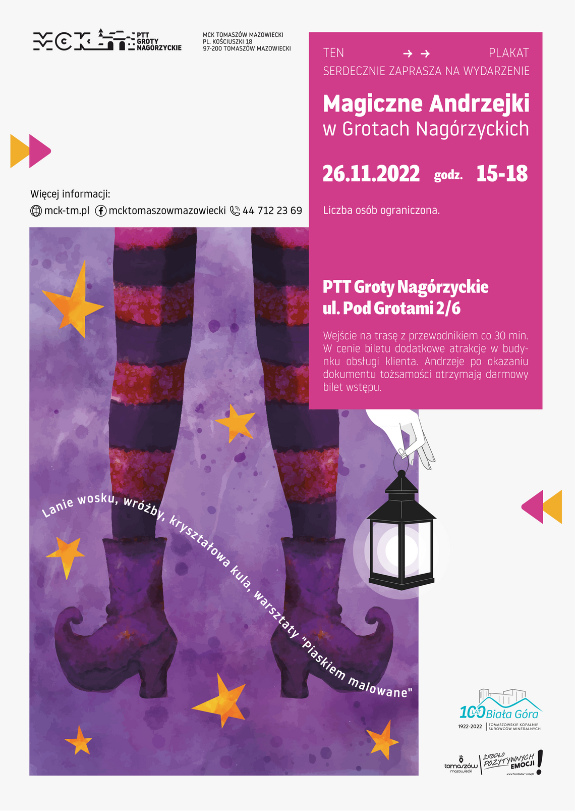 Zapraszamy na pełne magii Andrzejki w PTT Groty Nagórzyckie