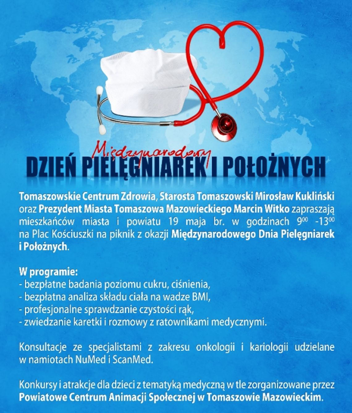 Zapraszamy na Piknik z okazji Dnia Pielęgniarki Zapraszamy na Piknik z okazji Dnia Pielęgniarki