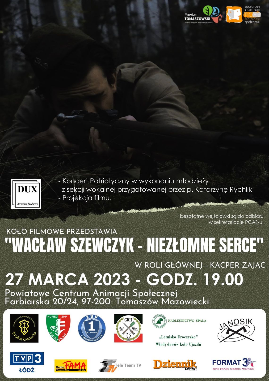 Zapraszamy na projekcje filmu -  "Wacław Szewczyk - niezłomne  serce"