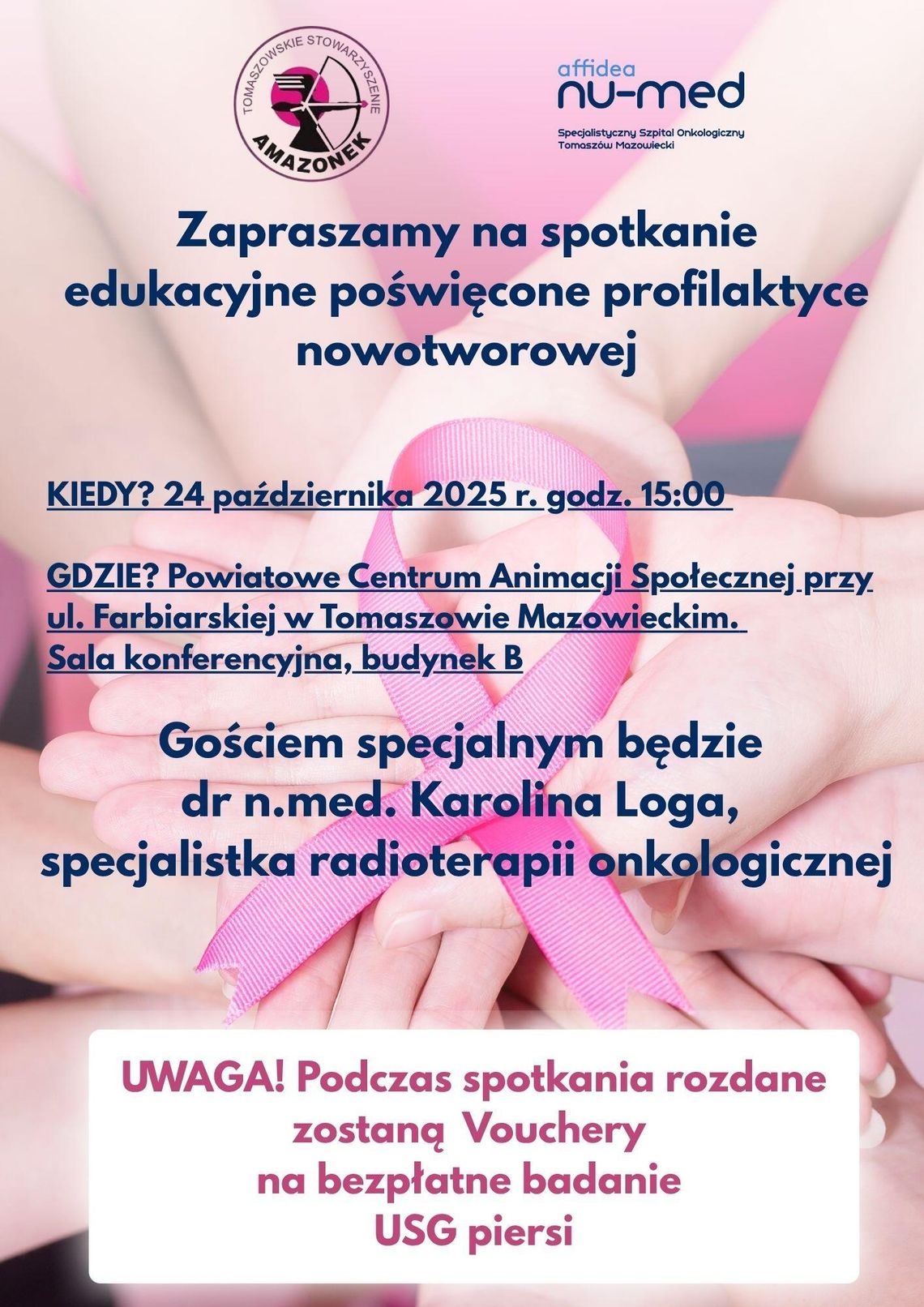 Zapraszamy na spotkanie z onkologiem! Zapraszamy na spotkanie z onkologiem!