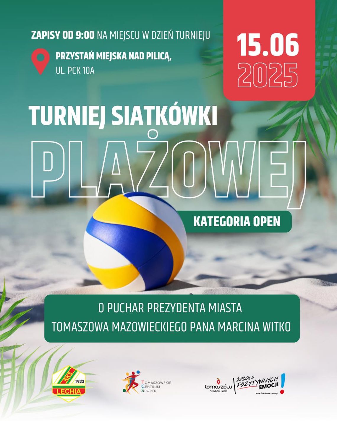 Zapraszamy na turniej siatkówki plażowej O Puchar Prezydenta Miasta