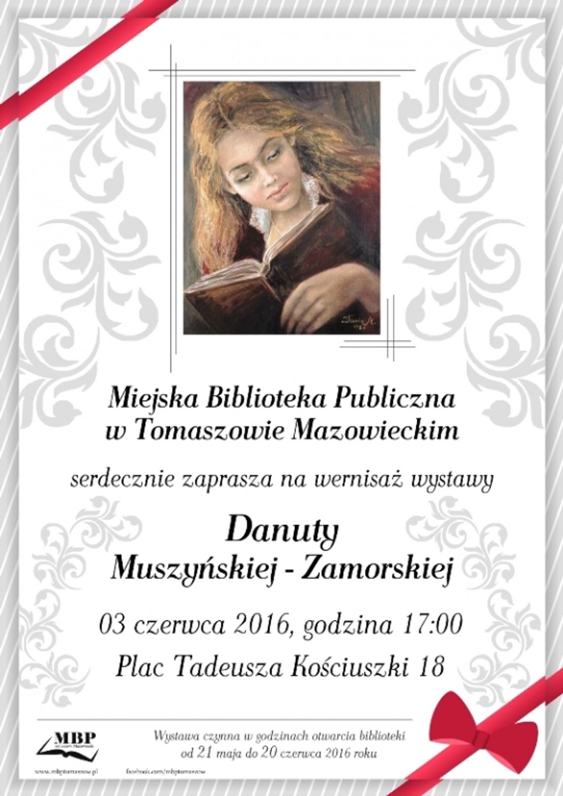 Zapraszamy na wernisaż wystawy Danuty Muszyńskiej - Zamorskiej Zapraszamy na wernisaż wystawy Danuty Muszyńskiej - Zamorskiej