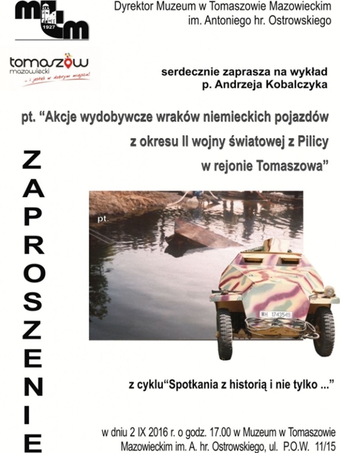 Zapraszamy na wykład Andrzeja Kobalczyka Zapraszamy na wykład Andrzeja Kobalczyka