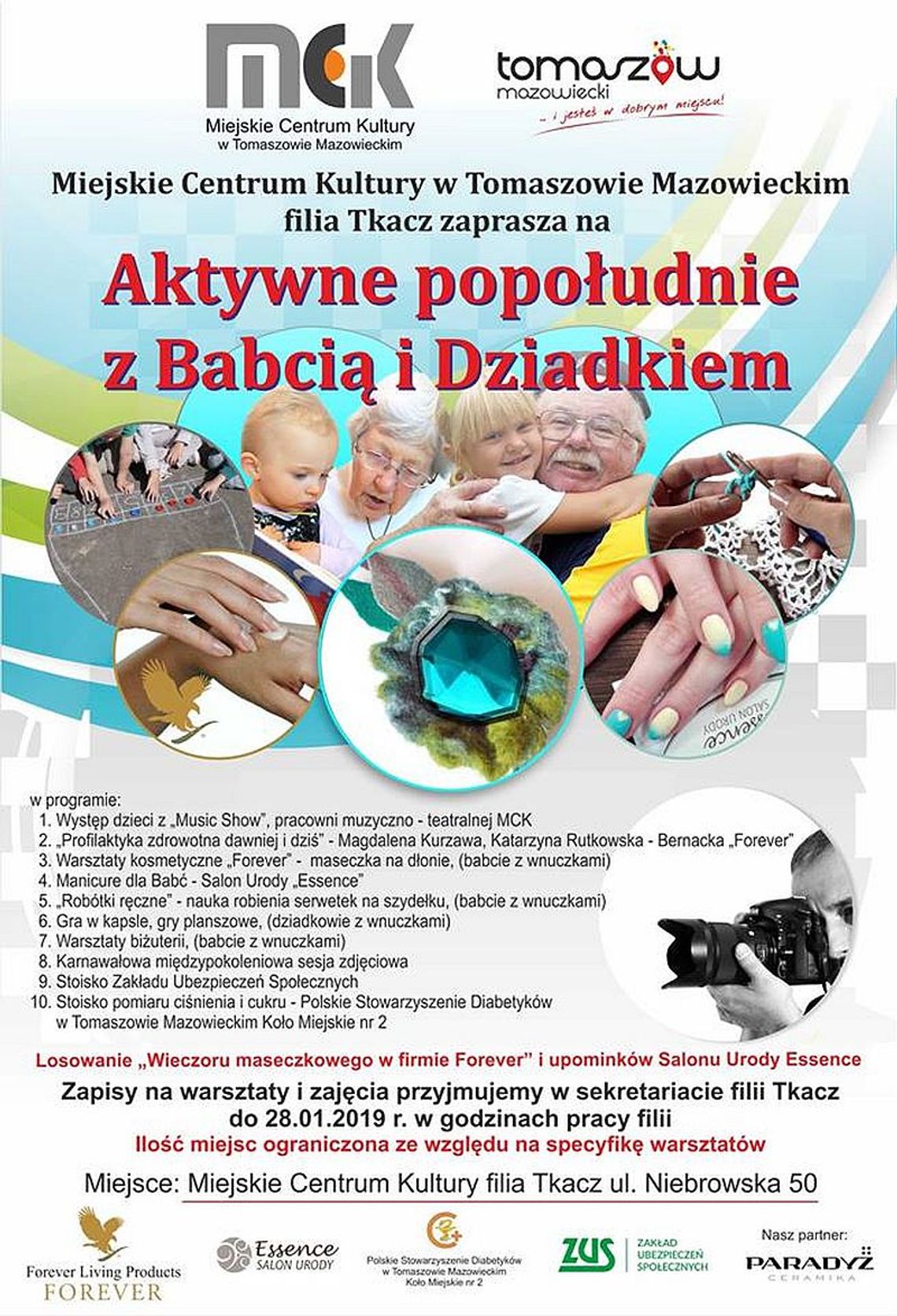 Zaproszenie na Aktywne popołudnie z Babcią i Dziadkiem Zaproszenie na Aktywne popołudnie z Babcią i Dziadkiem